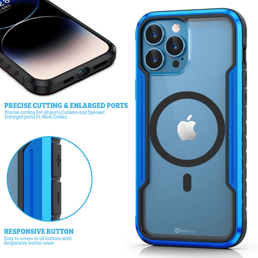 iPhone 15 Plus Heavy-Duty Shockproof Armour Case Cover - MagSafe Compatible, Premium Anti-Scratch & Drop-Resistant - Blue